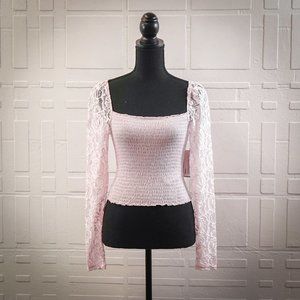 NWT Guess Nila Smocked Top, Large